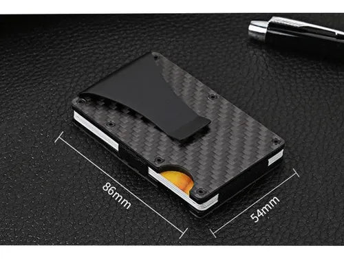 CARTERA DE FIBRA DE CARBONO CON BLOQUEO RFID