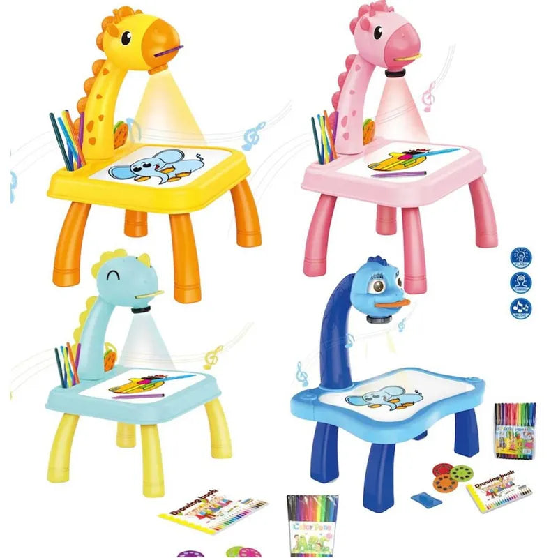MESA DE DIBUJO CON PROYECTOR PARA NIÑOS