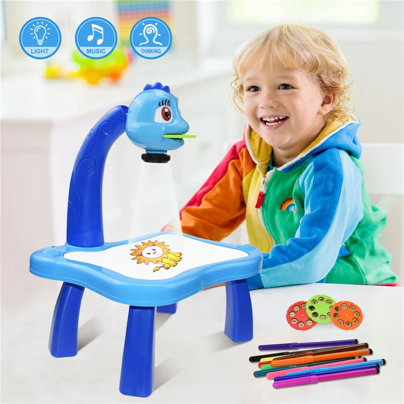 MESA DE DIBUJO CON PROYECTOR PARA NIÑOS