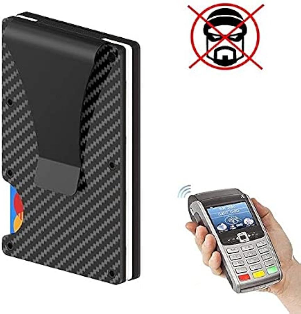 CARTERA DE FIBRA DE CARBONO CON BLOQUEO RFID