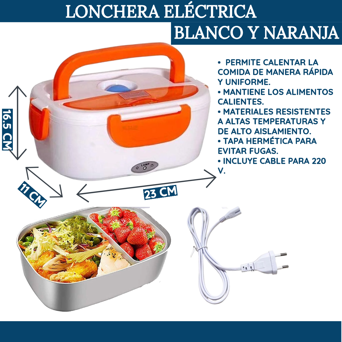 LONCHERA CALENTADORA DE ALIMENTOS