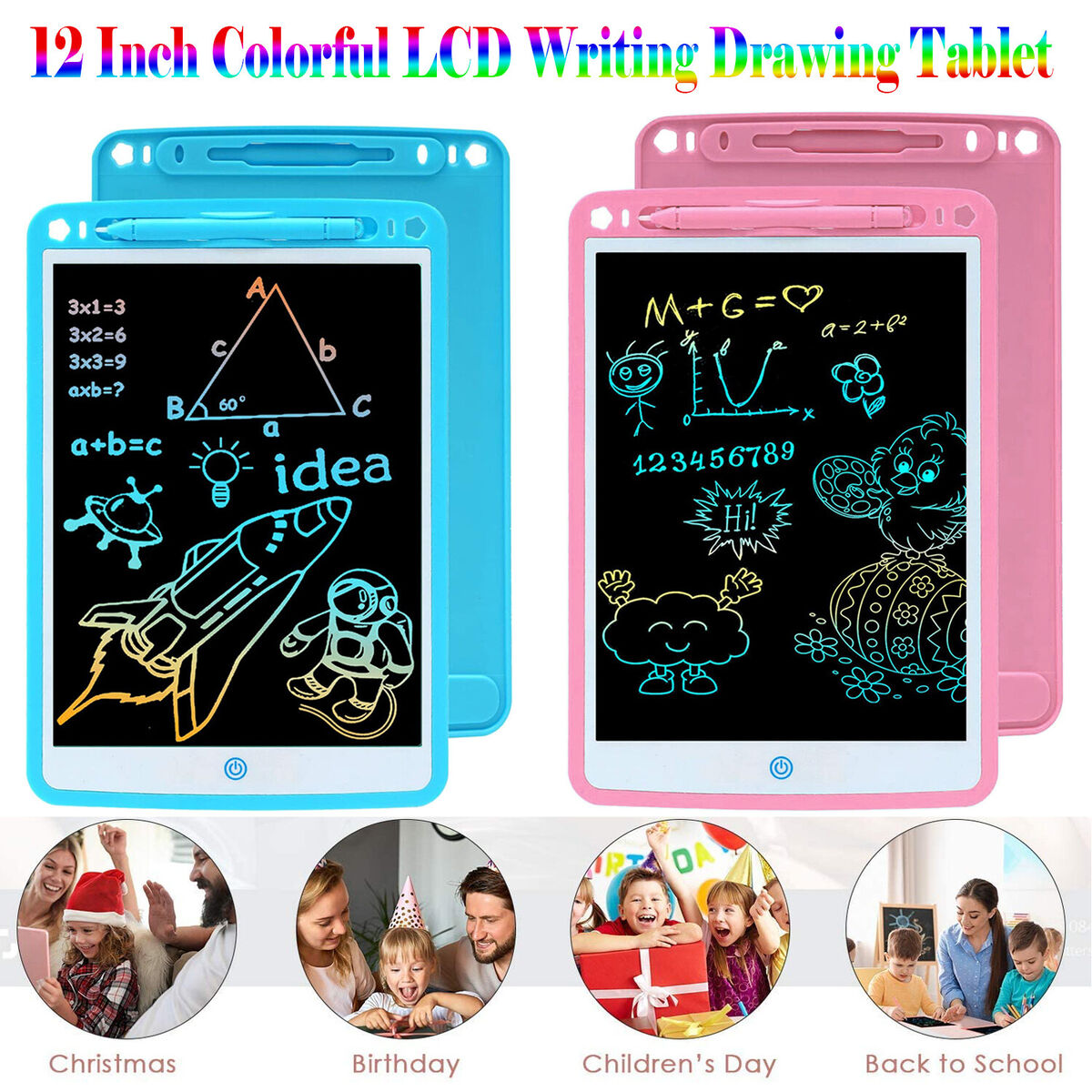 TABLETA DE ESCRITURA Y DIBUJOS LCD 12 PULGADAS